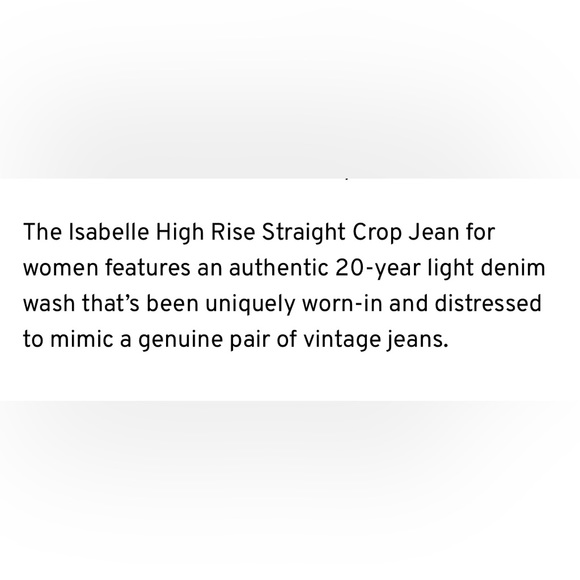 AG Isabelle High Rise Straight Crop. Raw Hem. Size 23 - Picture 11 of 13